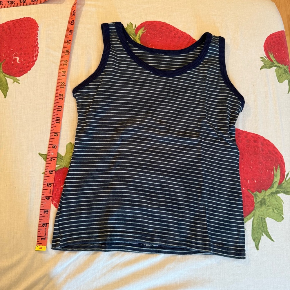 Navy Striped Tank Top